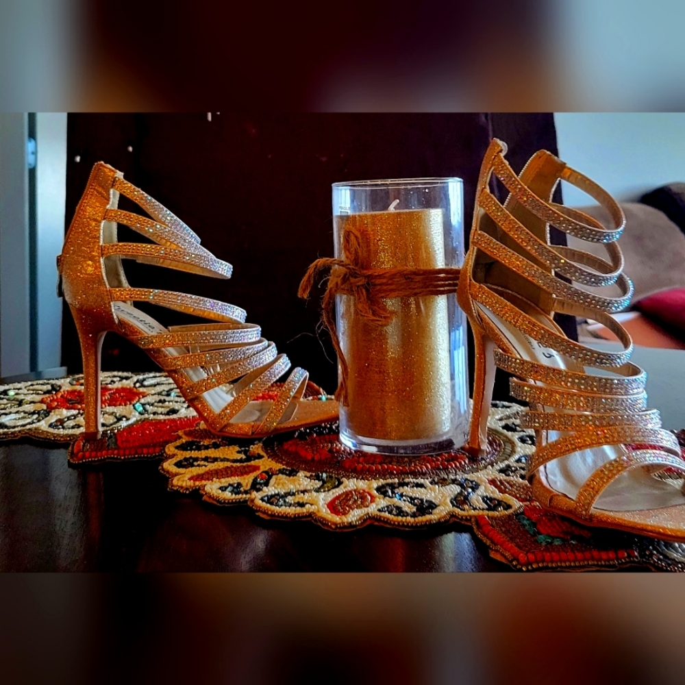 Prom or wedding rhinestone heels
